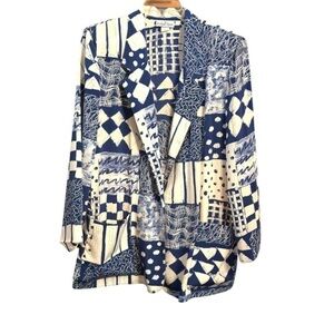 Vintage 90's Robbie Sport Robbie Sport Abstract  Light Weight Blazer Women’s 16
